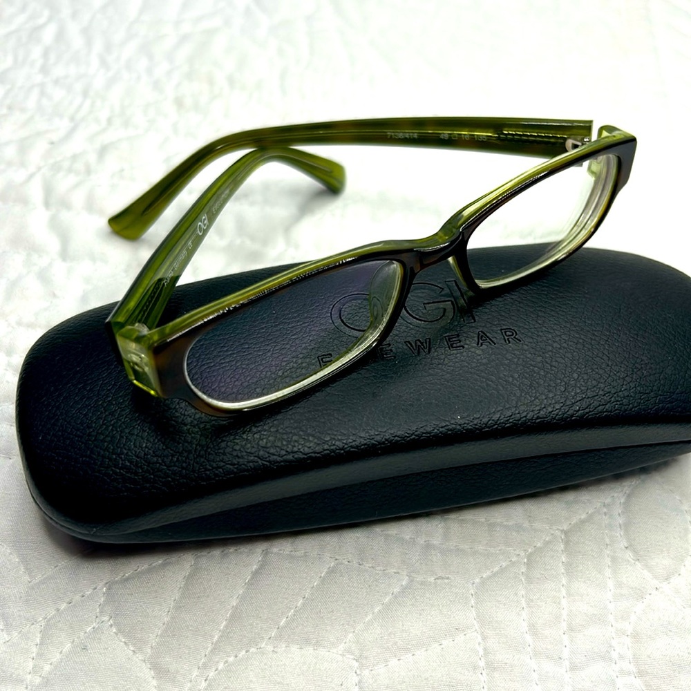 OGI Eyewear “Evolution” Olive Green/Tortoise Shell 49-16-135 frames